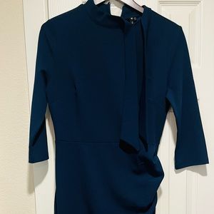 Miusol long sleeve Business Retro Navy Blue dress Size Large